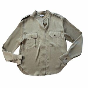 A.L.C. Olive Green Button Down Shirt